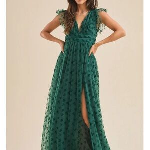 Elegant Emerald Green Dress